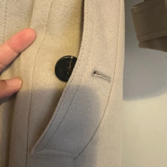 Burberry London Women’s Wool Cashmere Long Belted Coat Beige Camel size 12-14 - Picture 7 of 16